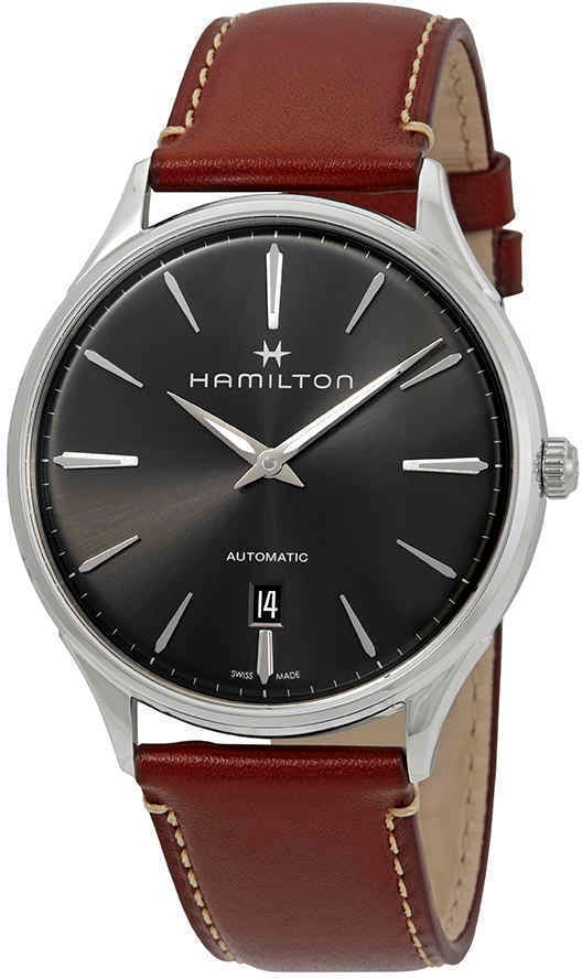 Hamilton Herrklocka H38525881 Jazzmaster Grå/Läder Ø40 mm