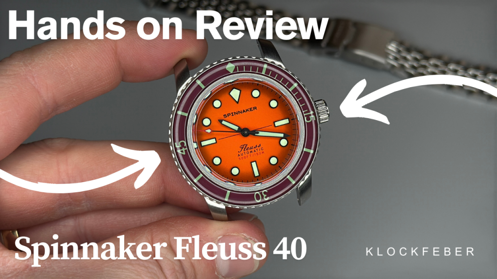 hands on review spinnaker fleuss 40mm orange and purple thumbnail