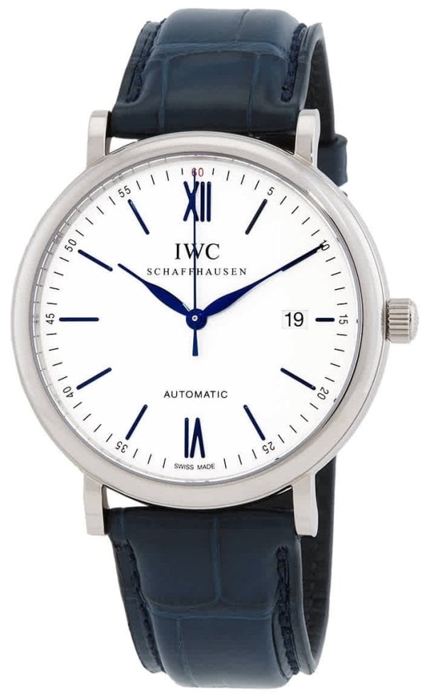 IWC Herrklocka IW356527 Portofino Vit/Läder Ø40 mm