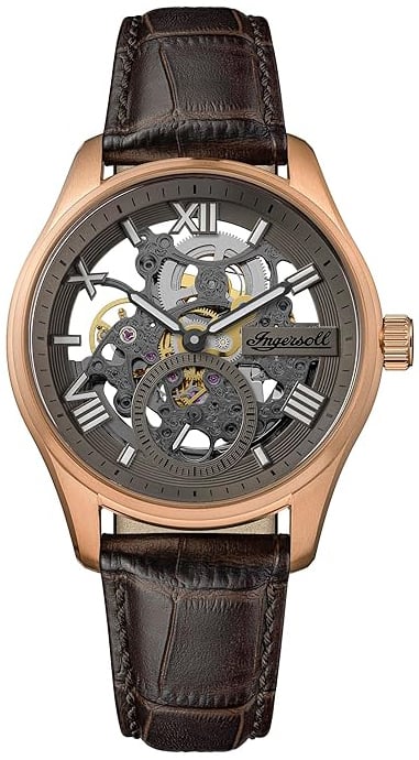 Ingersoll Herrklocka I17402 The Maverick Grå/Läder Ø40 mm