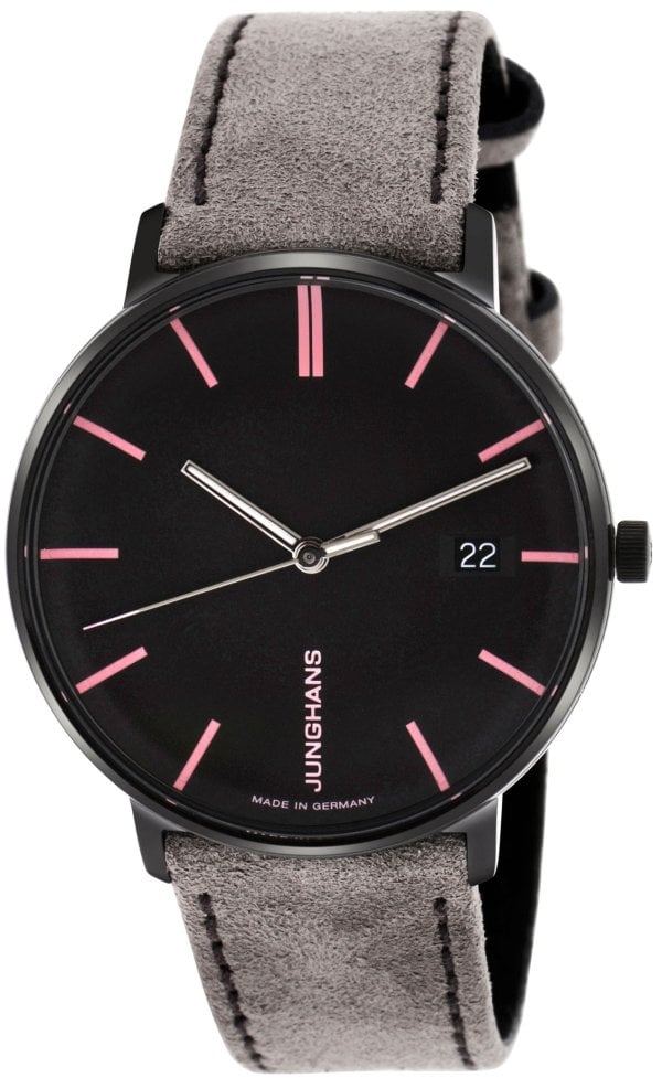 Junghans Damklocka 47/4256.00 Form Svart/Läder Ø34.1 mm