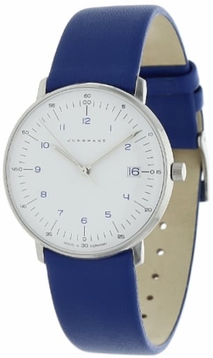 Junghans Damklocka 47/4540.02 Max Bill Vit/Läder Ø32.7 mm