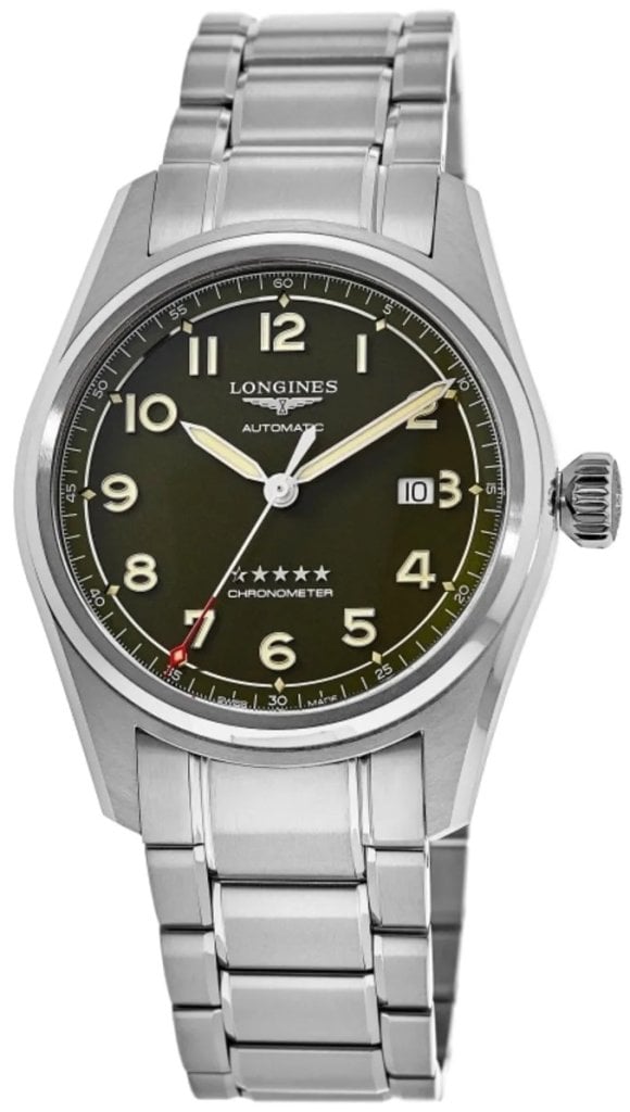 Longines Herrklocka L3.810.4.03.6 Spirit Grön/Stål Ø40 mm