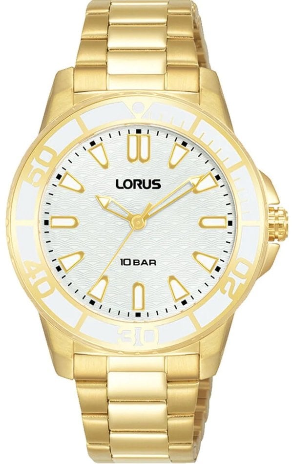 Lorus Damklocka RG256VX9 Sport Silverfärgad/Guldtonat stål Ø34 mm