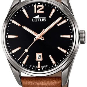 Lotus Herrklocka 18685/2 Chrono Svart/Läder Ø42 mm
