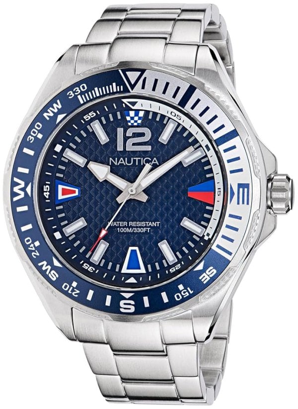 Nautica Herrklocka NAPCWF301 Clearwater Beach Blå/Stål Ø48 mm