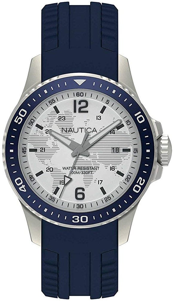 Nautica Herrklocka NAPFRB005 Freeboard Silverfärgad/Gummi Ø44 mm