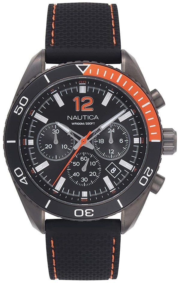 Nautica Herrklocka NAPKBN008 Svart/Gummi Ø46 mm