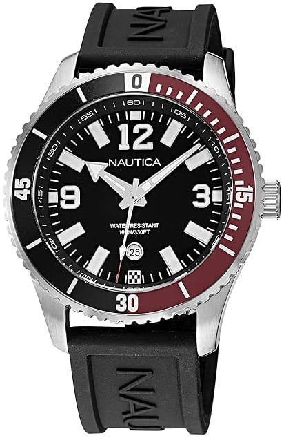 Nautica Herrklocka NAPPBS161 Pacific Beach Svart/Gummi Ø44 mm