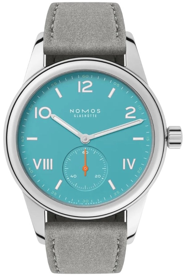 Nomos Glashütte N-717 Club Campus Turkos/Läder Ø36 mm