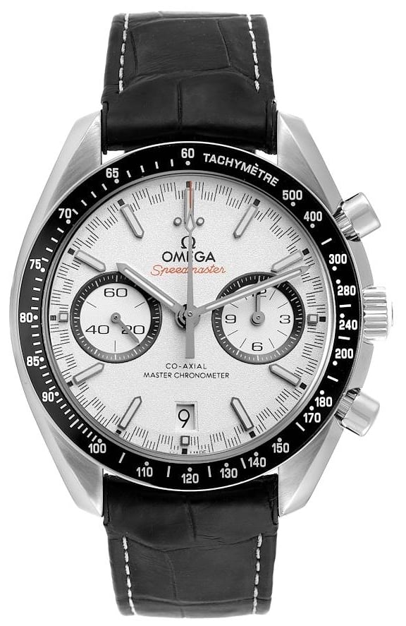 Omega Herrklocka 329.33.44.51.04.001 Speedmaster Racing Vit/Läder