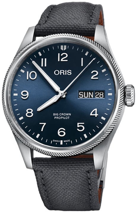 Oris Herrklocka 01 752 7760 4065-07 3 22 05LC Big Crown Blå/Textil