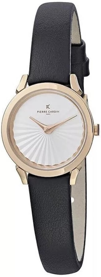 Pierre Cardin Damklocka CPI.2501 Pigalle Plissee Silverfärgad/Läder