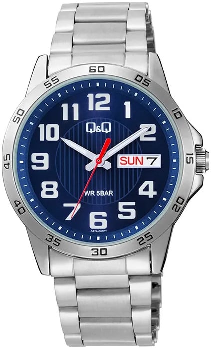 Q&Q Herrklocka A37A-003PY Blå/Stål Ø42 mm