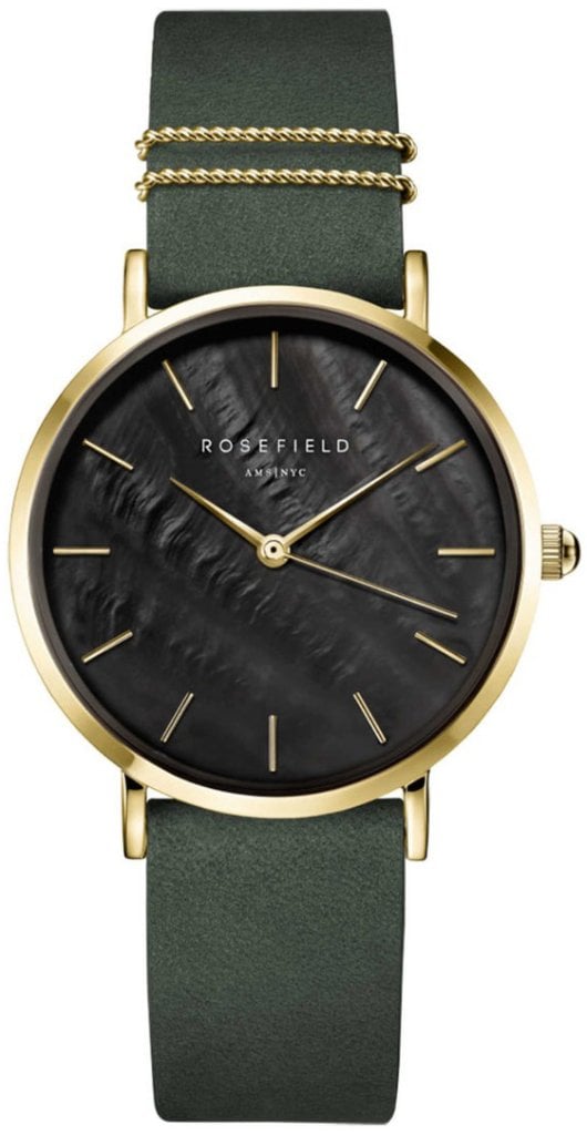 Rosefield Damklocka WBFLG-W95 The West Village Svart/Läder Ø33 mm