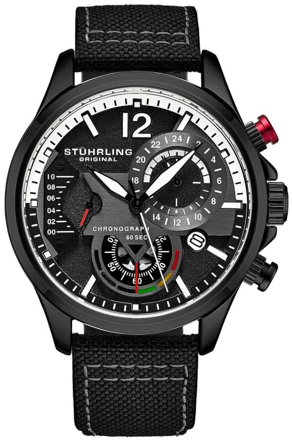 Stührling Original Herrklocka 4029.5 Aviator Cordura Svart/Textil