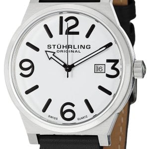 Stührling Original Herrklocka 454.33152 Silverfärgad/Läder Ø42 mm