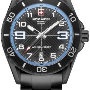Swiss Alpine Military Herrklocka 7029.1171 Raptor Svart/Stål Ø42 mm