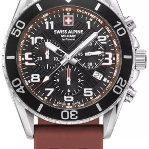 Swiss Alpine Military Herrklocka 7029.9836 Raptor Svart/Gummi Ø42 mm