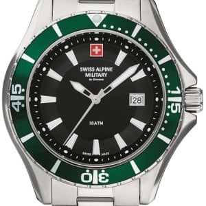 Swiss Alpine Military Herrklocka 7040.1134 Nautilus Svart/Stål Ø46