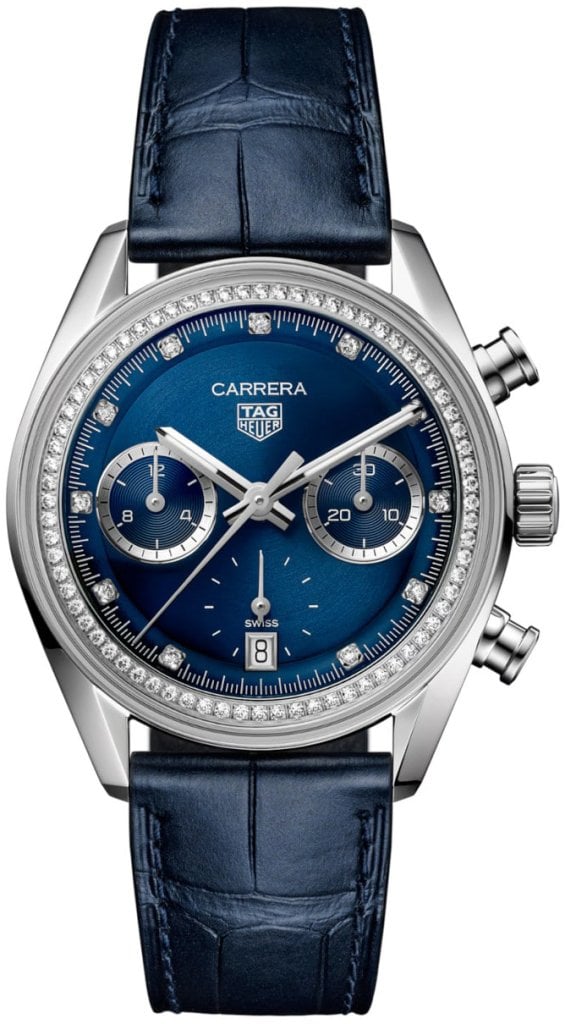 TAG Heuer Damklocka CBS2214.FC6567 Carrera Blå/Läder Ø39 mm