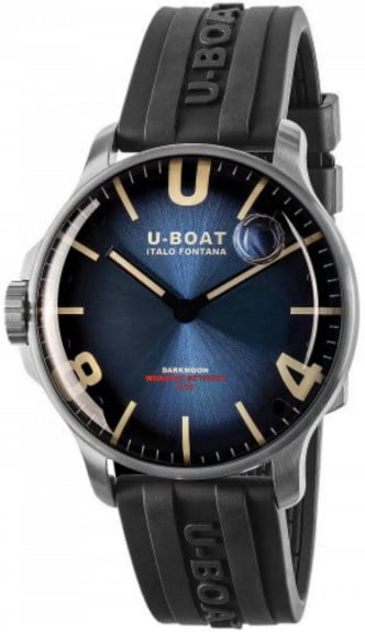 U-Boat Herrklocka 8704 Darkmoon Blå/Gummi Ø44 mm