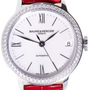 Baume & Mercier Damklocka M0A10546 Classima Vit/Läder Ø31 mm