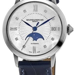 Baume & Mercier Damklocka M0A10633 Classima Vit/Läder Ø34 mm