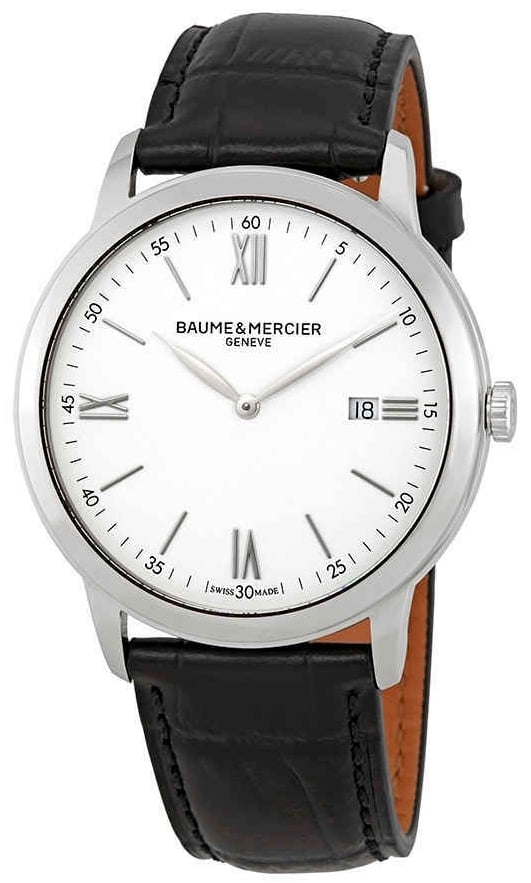 Baume & Mercier Herrklocka M0A10414 Classima Vit/Läder Ø42 mm