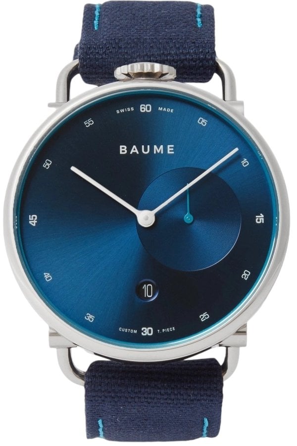 Baume & Mercier Herrklocka M0A10601 Eco-Friendly Blå/Läder Ø41