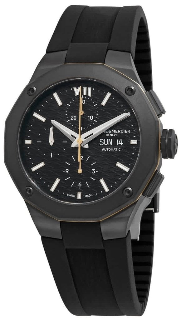 Baume & Mercier Herrklocka M0A10625 Riviera Svart/Gummi Ø43 mm