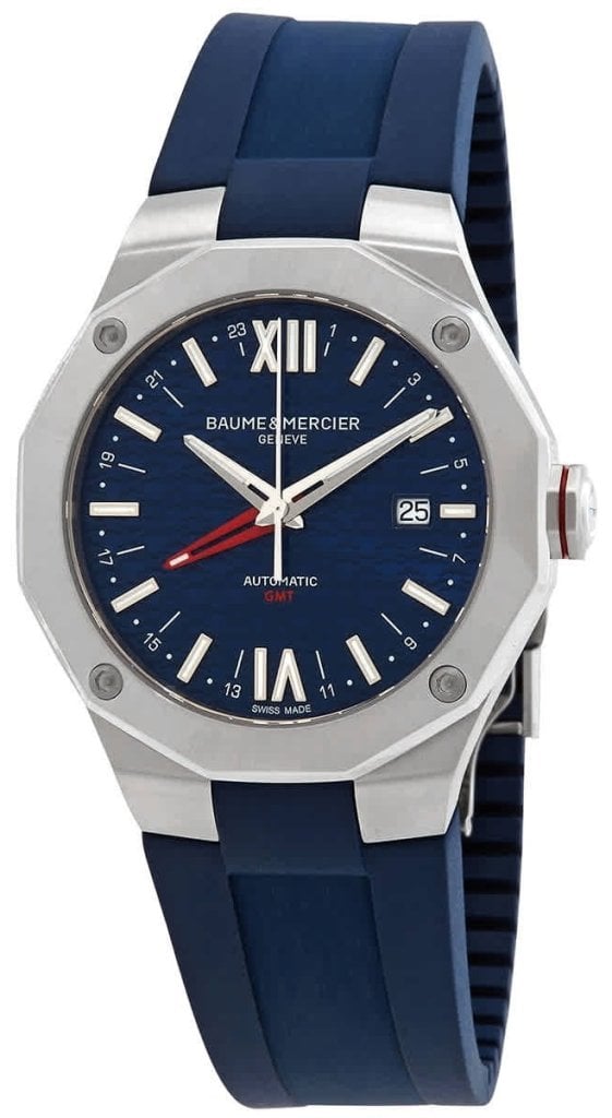 Baume & Mercier Herrklocka M0A10659 Riviera Blå/Gummi Ø42 mm