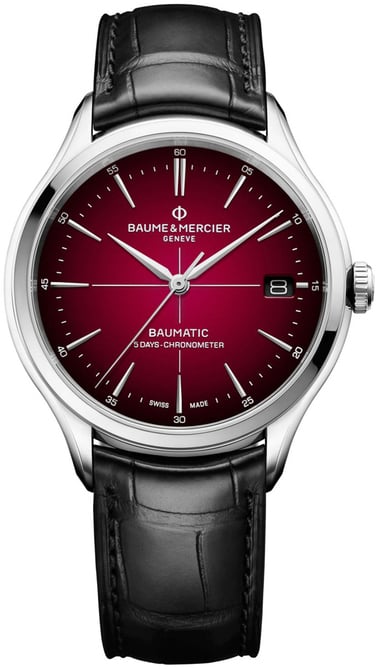 Baume & Mercier Herrklocka M0A10699 Clifton Röd/Läder Ø40 mm