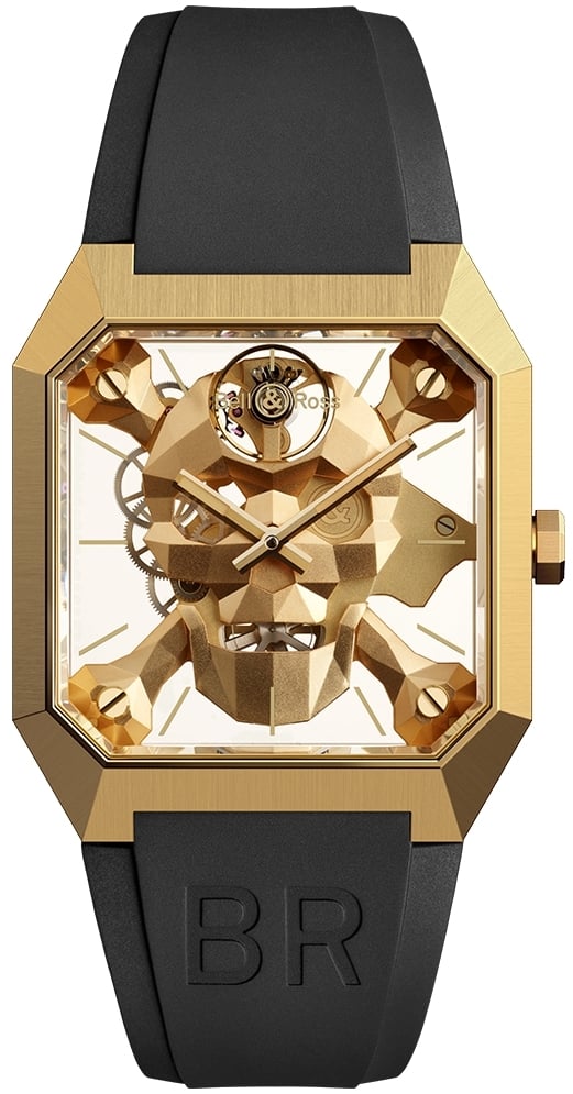 Bell & Ross Herrklocka BR01-CSK-BR/SRB BR 01 Cyber Skull Gummi