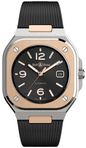 Bell & Ross Herrklocka BR05A-BL-STPG/SRB BR 05 Svart/Gummi Ø40 mm