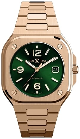 Bell & Ross Herrklocka BR05A-GN-PG/SPG BR 05 Grön/18 karat