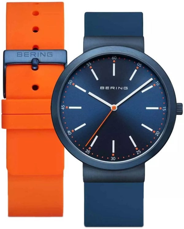Bering Herrklocka 10141-397 Classic Blå/Gummi Ø41 mm