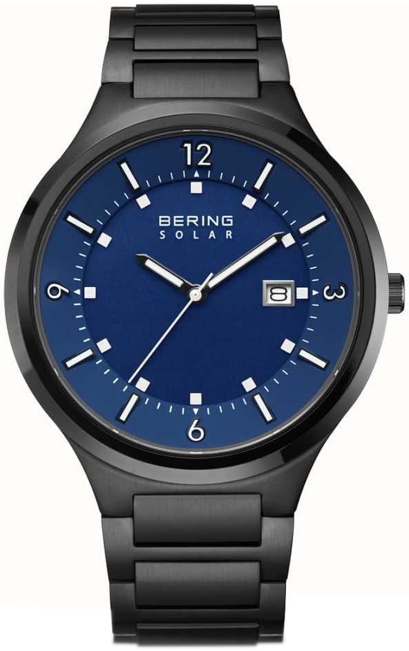 Bering Herrklocka 14442-727 Solar Blå/Stål Ø42 mm