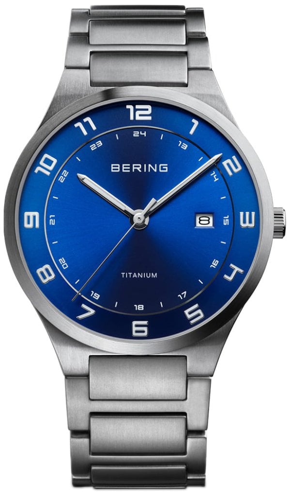 Bering Herrklocka 15139-707 Titanium Blå/Titan Ø39 mm