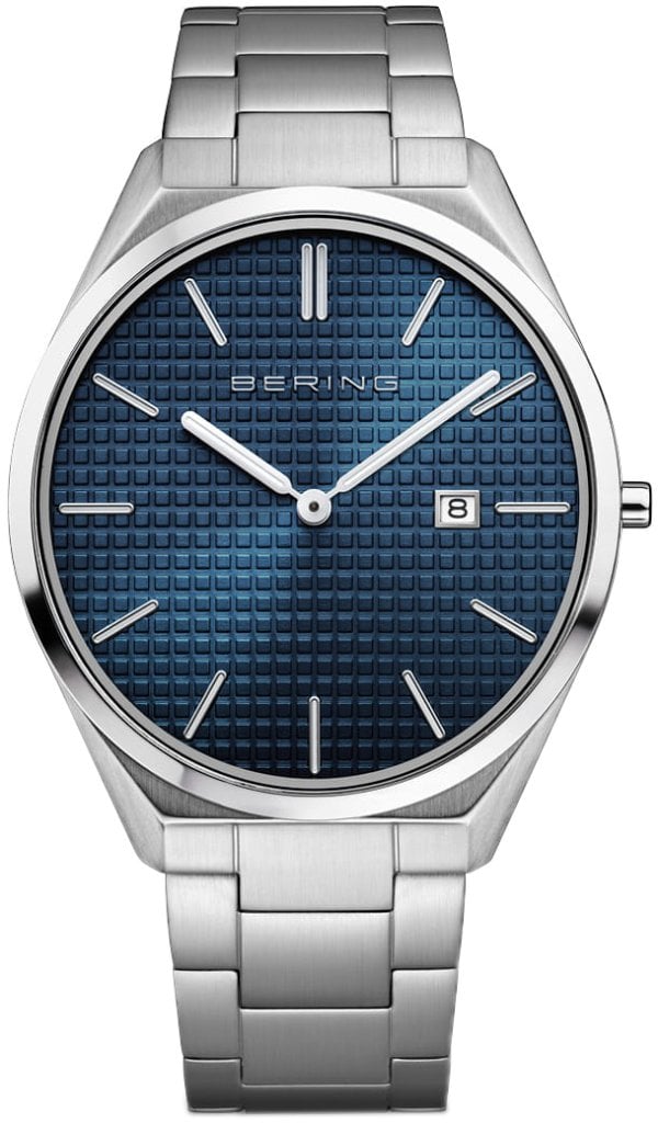 Bering Herrklocka 17240-707 Ultra Slim Blå/Stål Ø40 mm