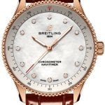 breitling damklocka r77320e61a1p1 navitimer 32 vit/läder ø32 mm