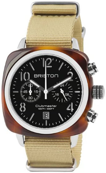Briston 13140-SA-T-1-NK Clubmaster Svart/Textil