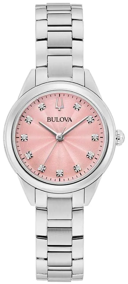 Bulova Damklocka 96P249 Sutton Rosa/Stål Ø28 mm