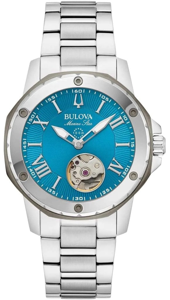 Bulova Damklocka 98L317 Marine Star Blå/Stål Ø35 mm