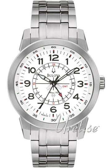Bulova Herrklocka 96B125 Marine Star Vit/Stål Ø44 mm