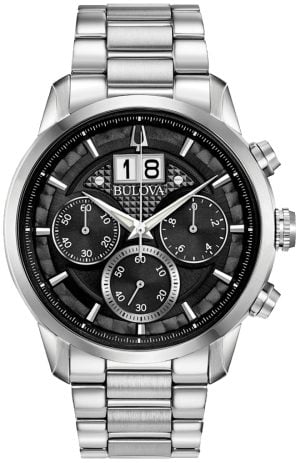 Bulova Herrklocka 96B319 Svart/Stål Ø44 mm