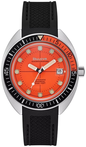 Bulova Herrklocka 96B350 Devil Diver Orange/Gummi Ø41 mm