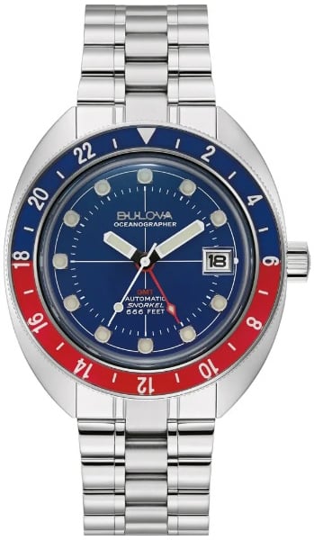 Bulova Herrklocka 96B405 Oceanographer Blå/Stål Ø41 mm