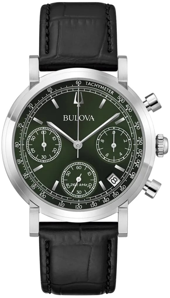 Bulova Herrklocka 96B457 Classic Grön/Läder Ø39 mm