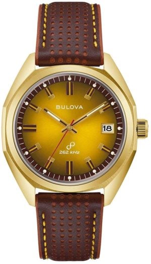 Bulova Herrklocka 97B214 Jet Star Gul/Läder Ø40 mm